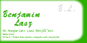 benjamin lasz business card